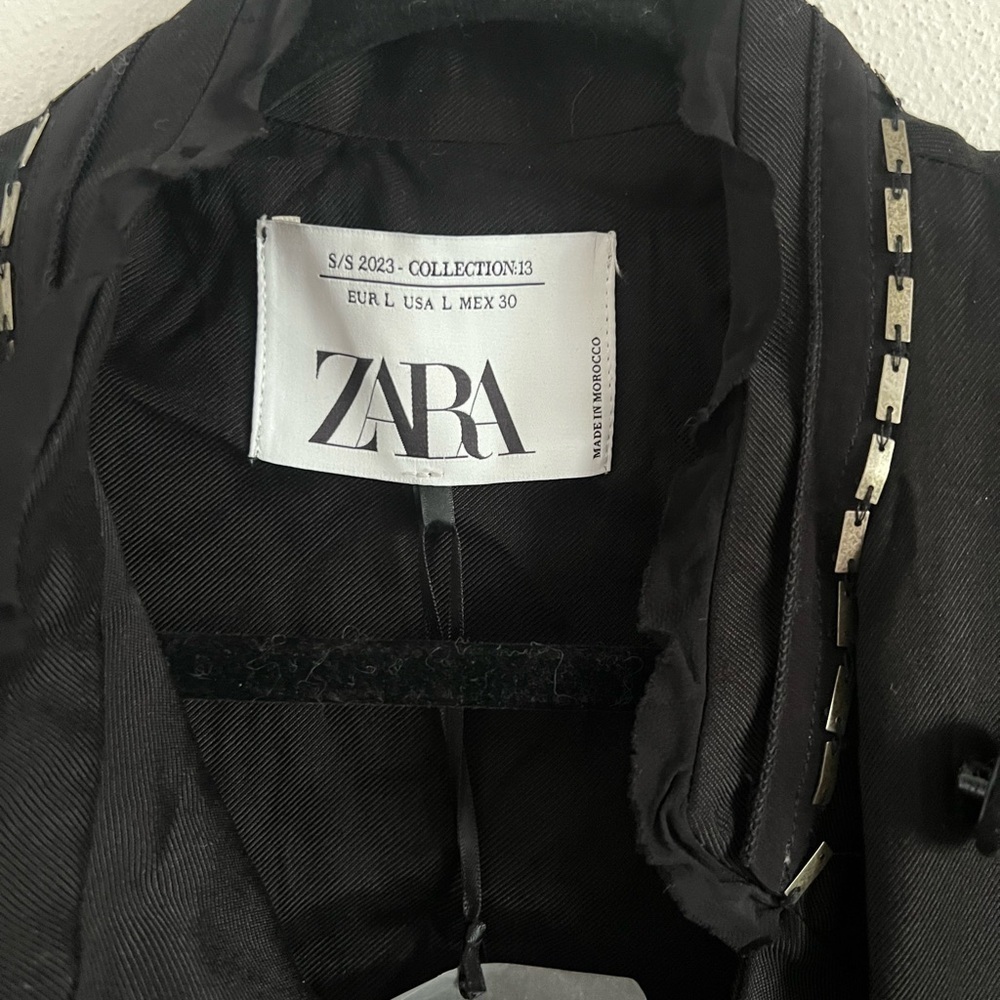 NWT 2023 Collection Zara Cropped Trench Coat, size L - Picture 5 of 6